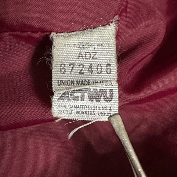 London Fog Vintage 80s Burgundy Red Lined Trench Coat Belted Classic Petite 14 - Picture 5 of 10